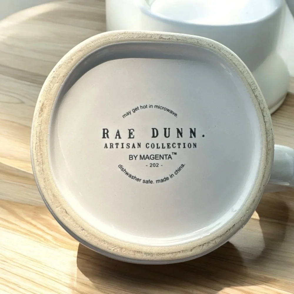 Rae Dunn HOT CHICK White Ceramic Coffee Mug Black Lettering Farmhouse